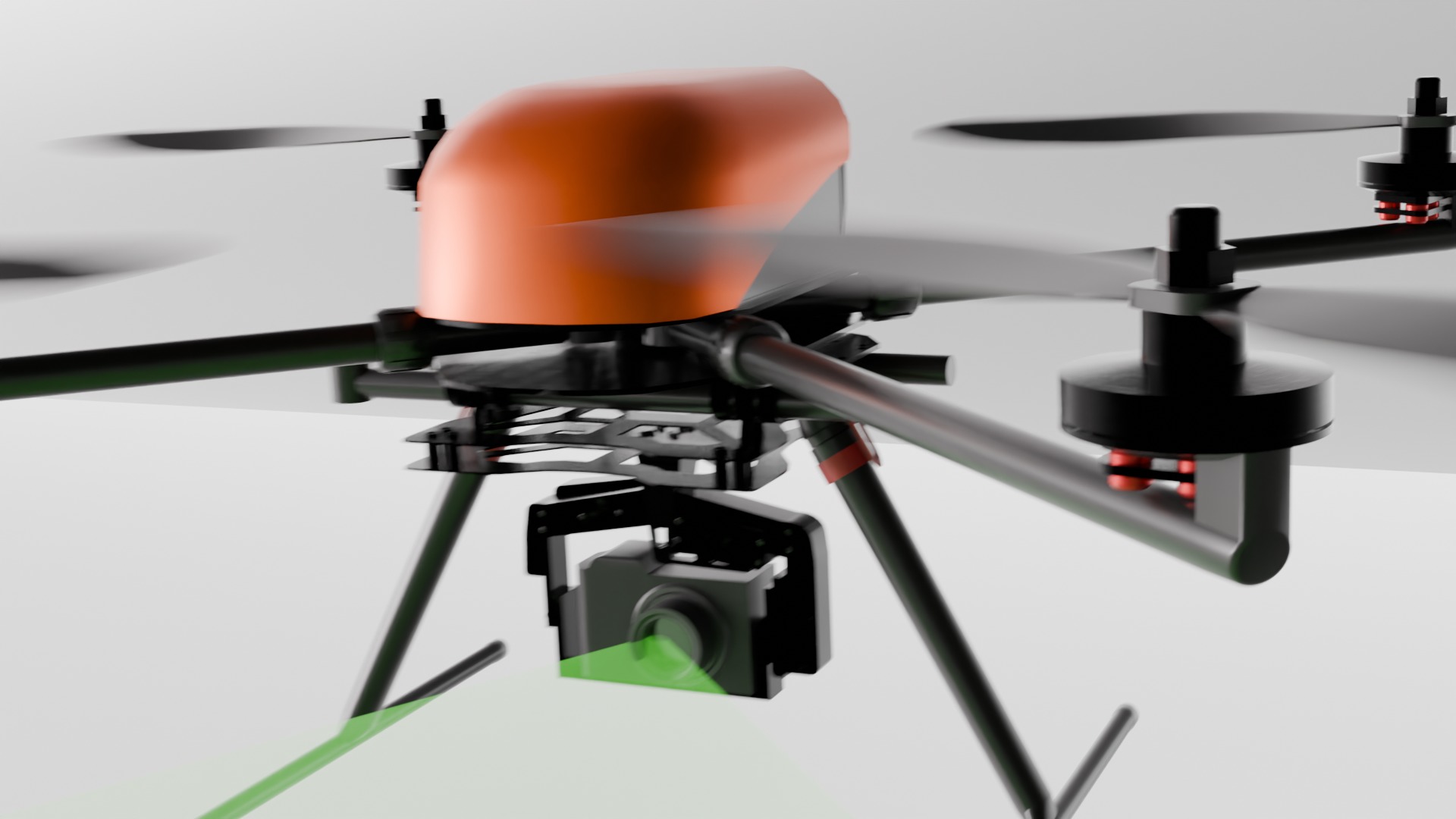 3d animation of a geolocation copter Low-poly 3D model_2