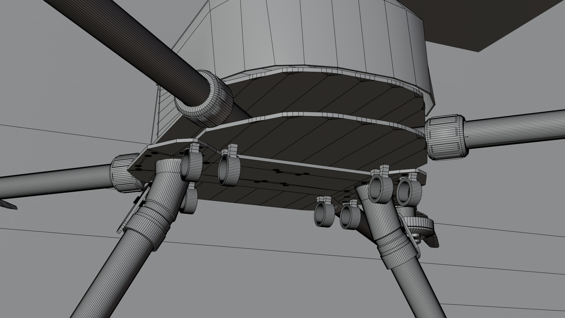 3d animation of a geolocation copter Low-poly 3D model_8