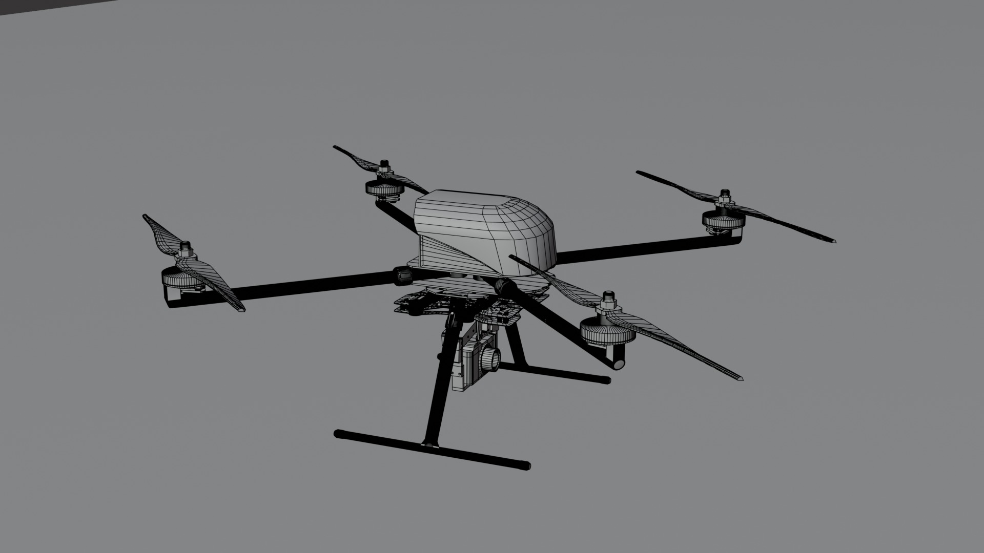 3d animation of a geolocation copter Low-poly 3D model_6