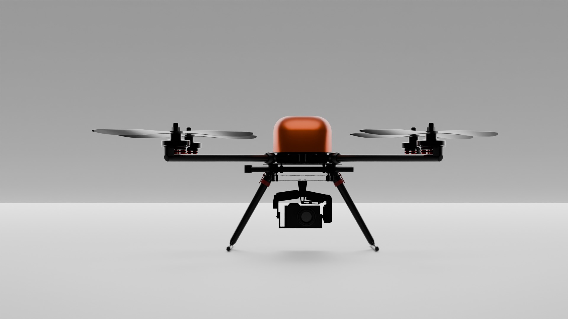 3d animation of a geolocation copter Low-poly 3D model_3