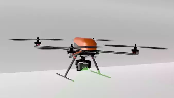 3d animation of a geolocation copter