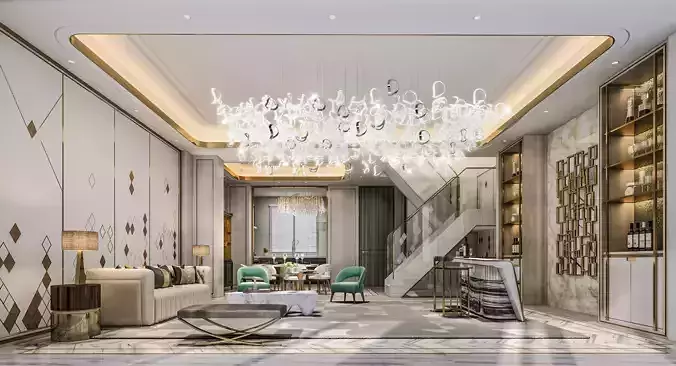 Luxury living room interior