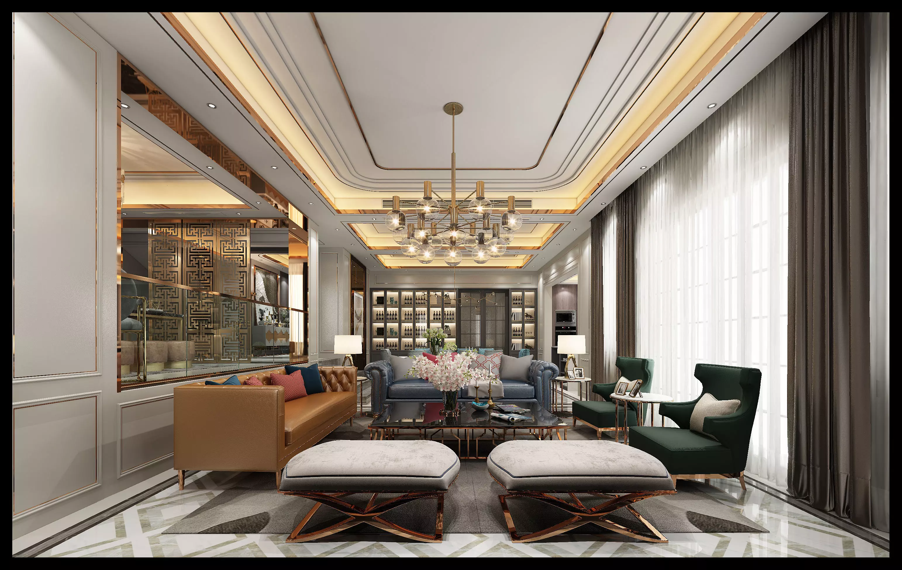 Luxury interior 3D model_0