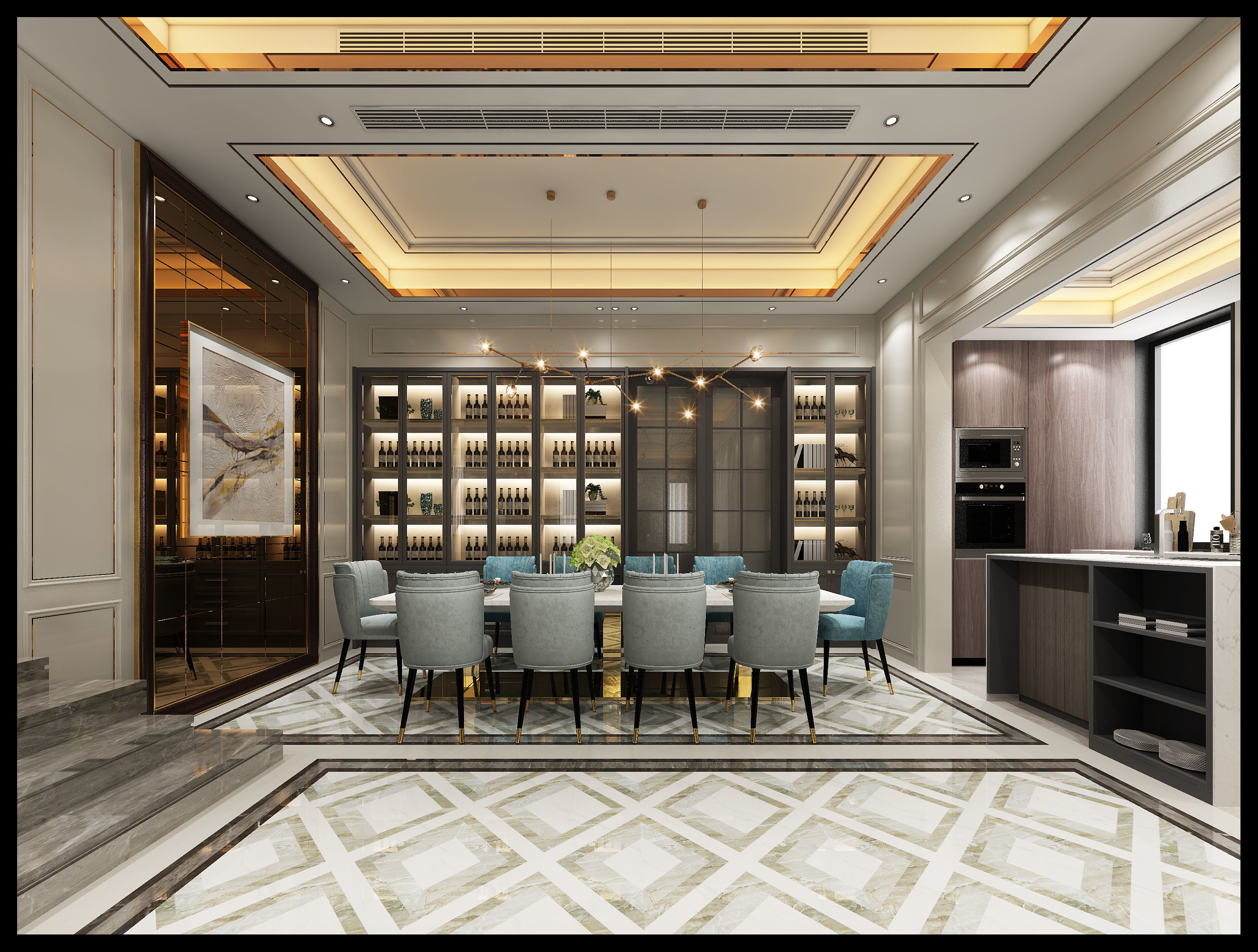 Luxury interior 3D model_2