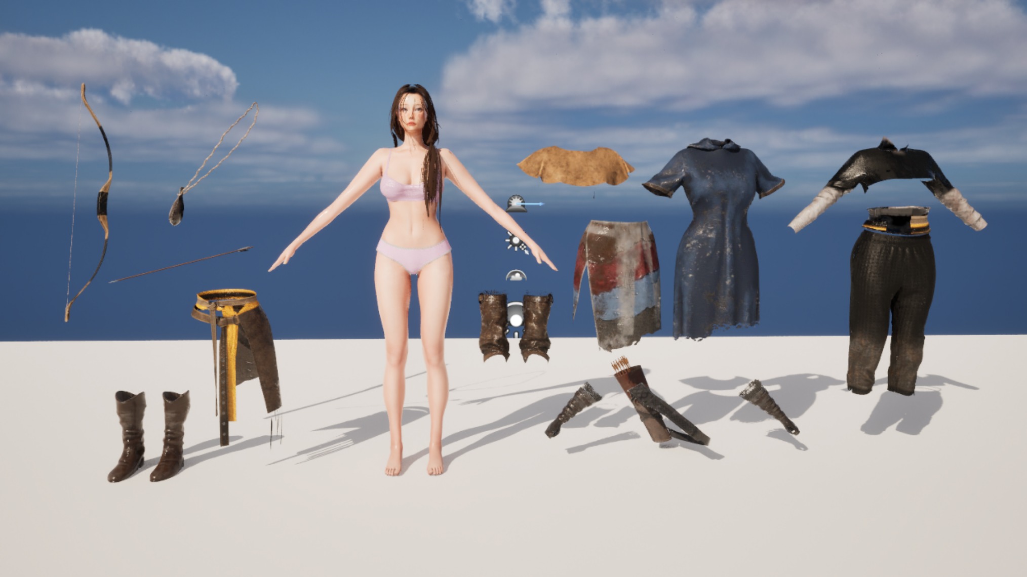 Snow Girl - Game Ready Low-poly 3D model_11