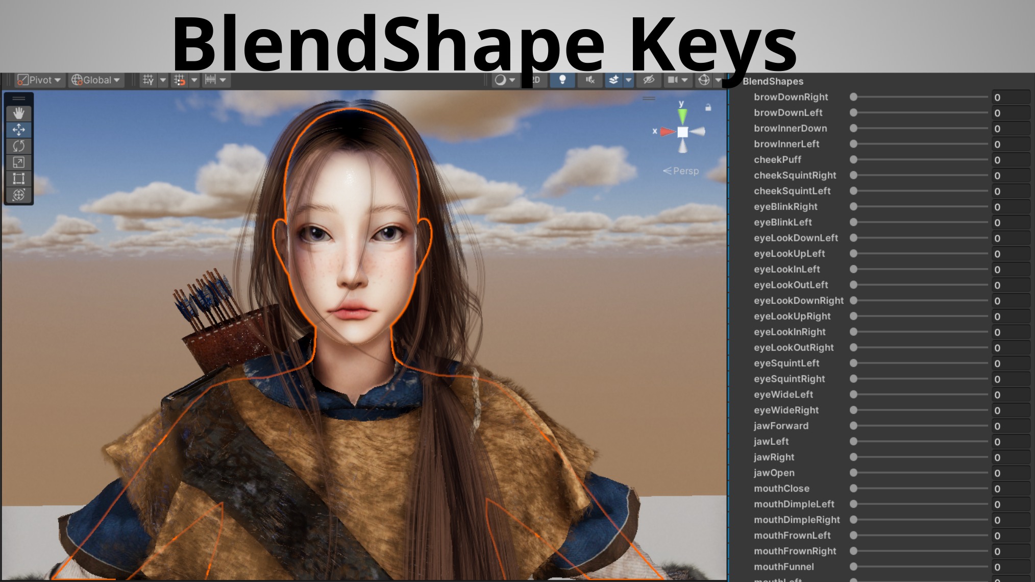 Snow Girl - Game Ready Low-poly 3D model_9