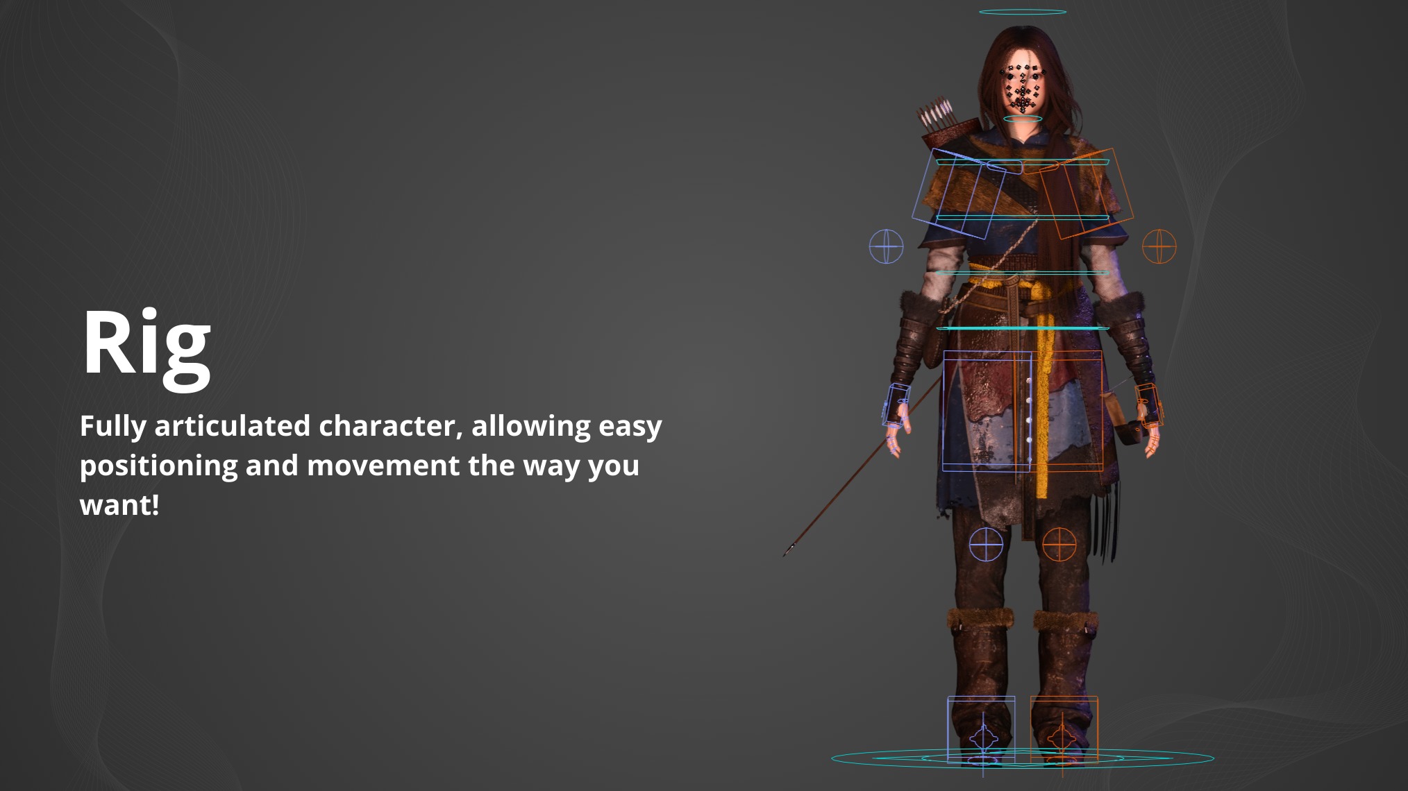 Snow Girl - Game Ready Low-poly 3D model_4