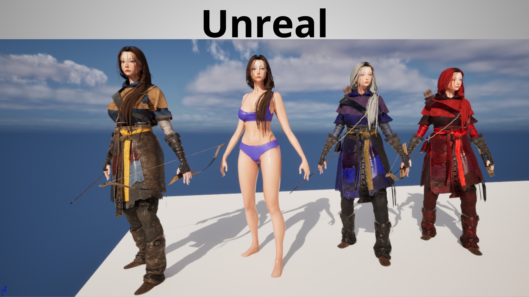 Snow Girl - Game Ready Low-poly 3D model_10