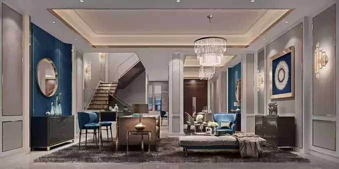 Luxury living room interior