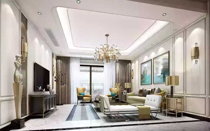 Luxury living room interior