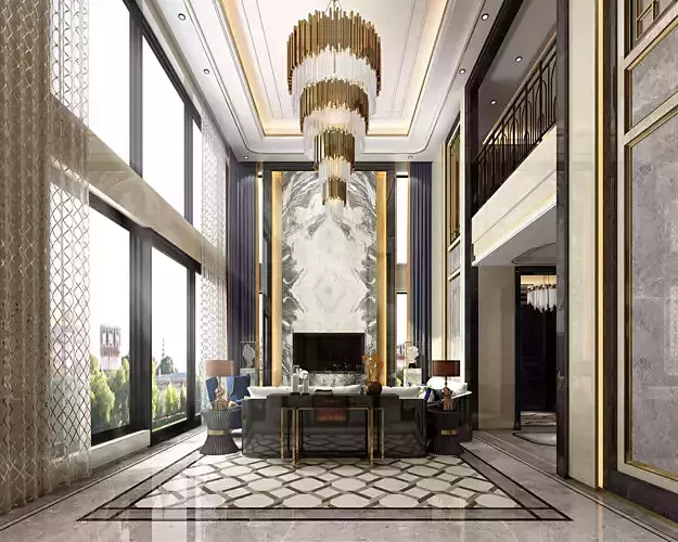 Luxury living room interior