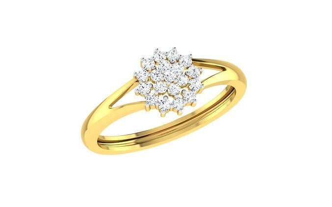 Women Ring Render 3dm STL OBJ FBX Details 3D print model