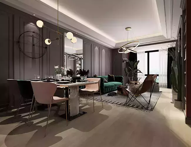 Luxury living room interior