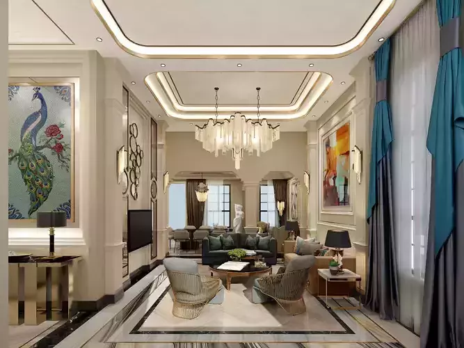 Luxury living room interior