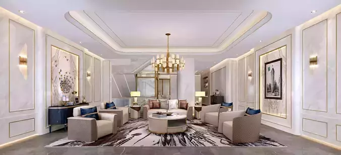 Luxury living room interior