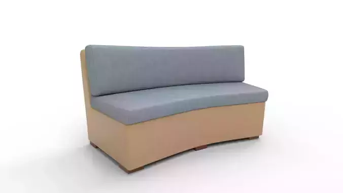 Hampton Round Sectional Slipcover Valdese Indigo