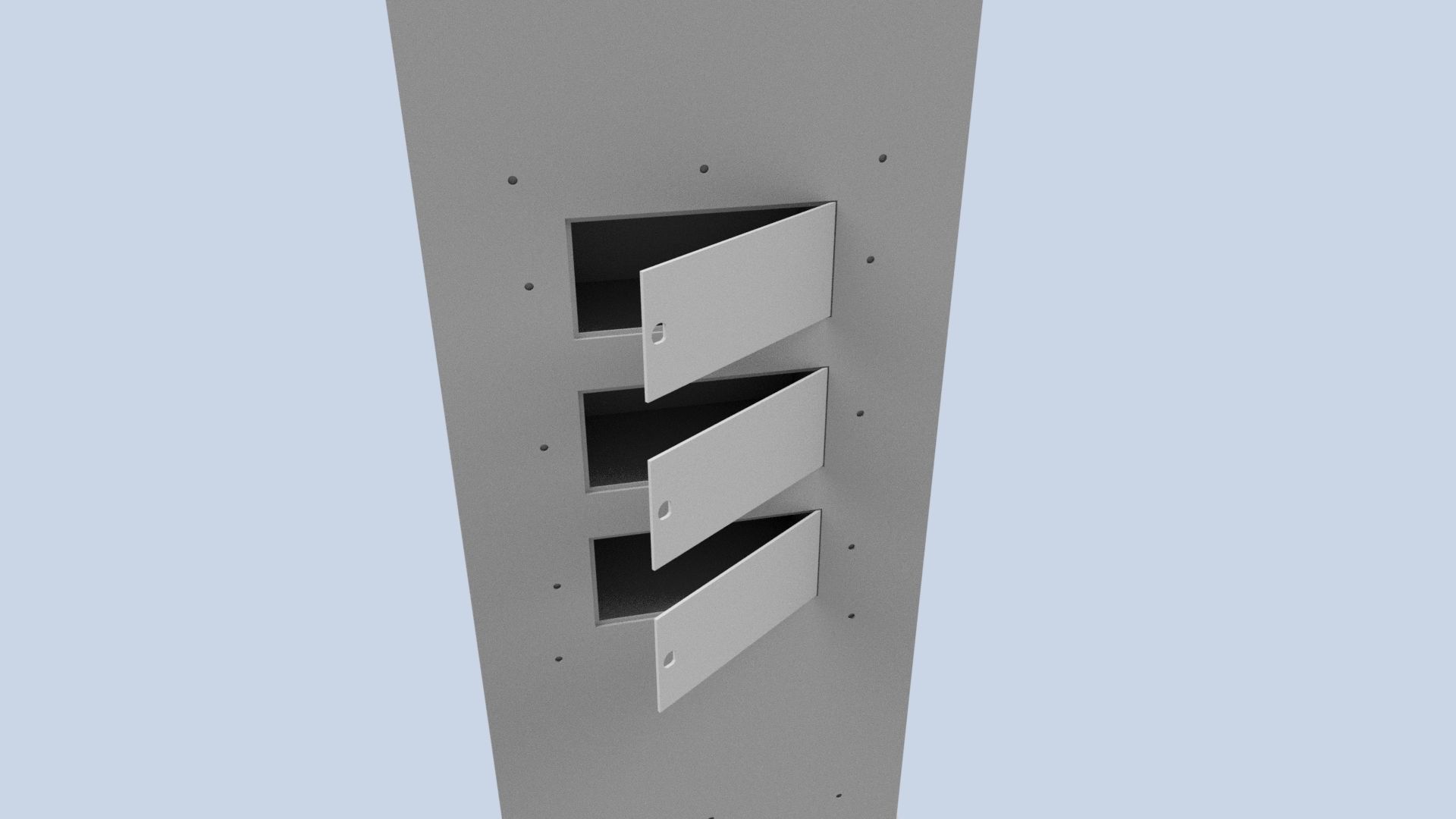 Modern Turnable Gate Low-poly 3D model_8