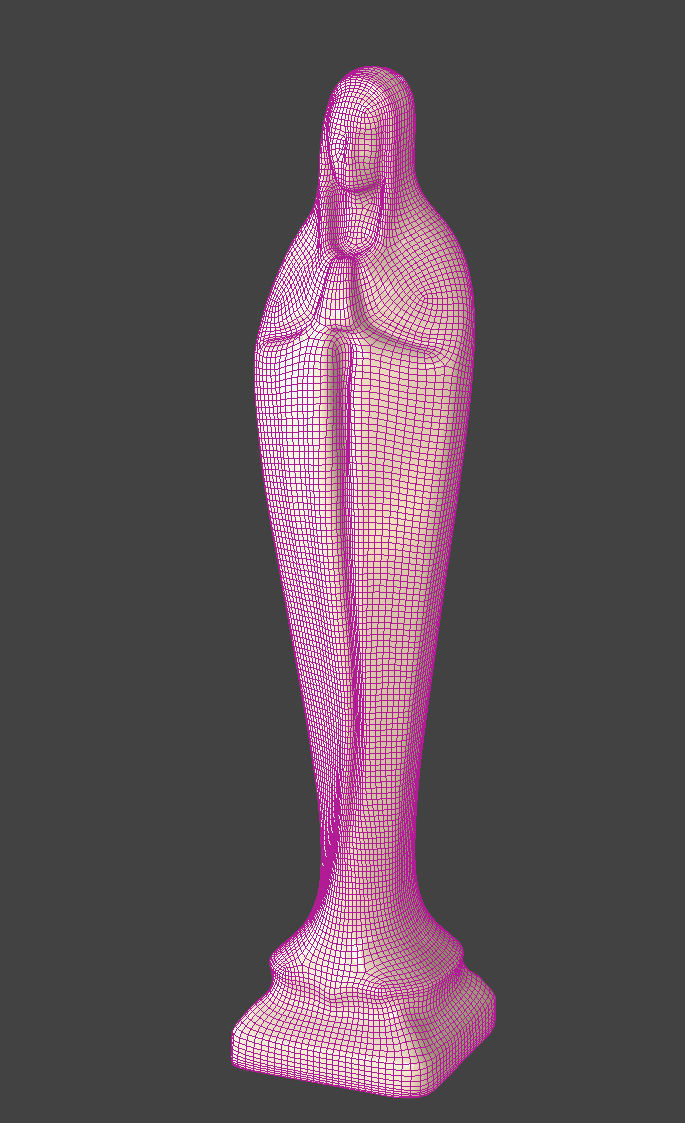 Virgin Mary Statue 3D model_3
