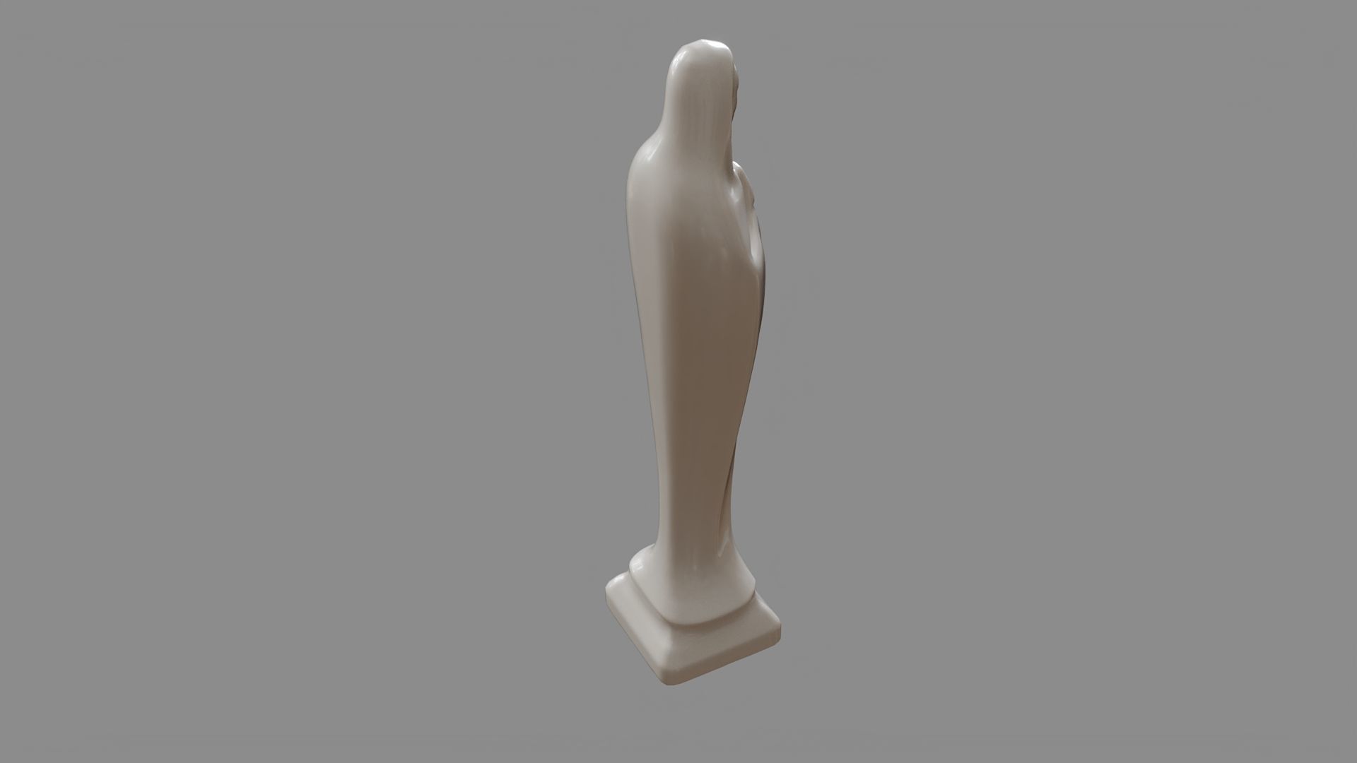 Virgin Mary Statue 3D model_2