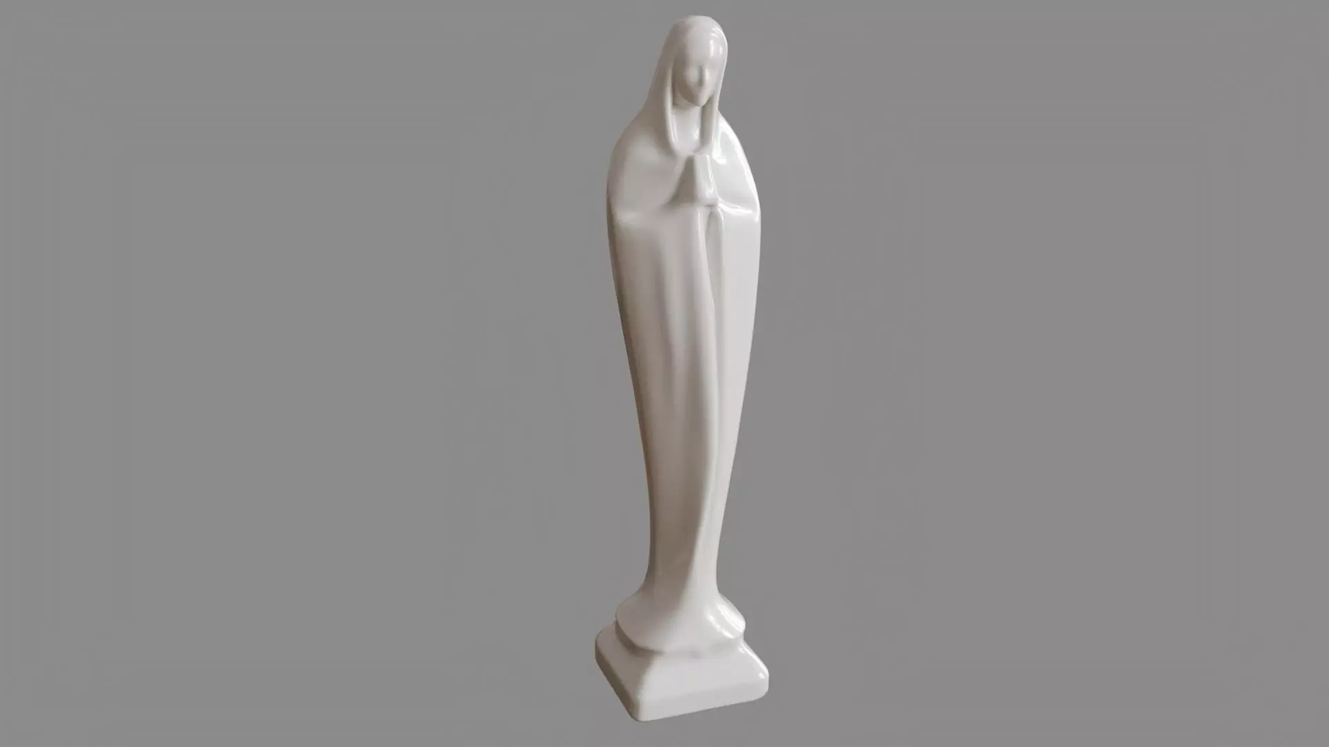 Virgin Mary Statue 3D model_0
