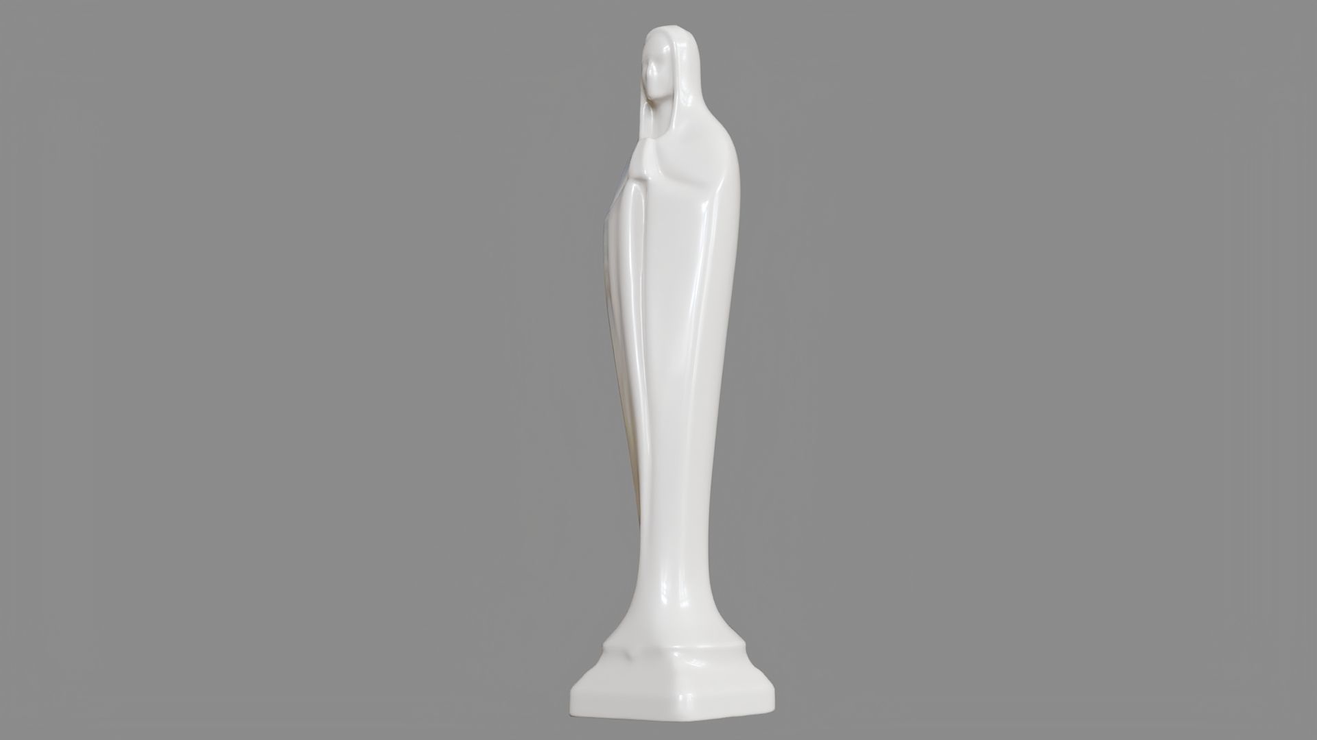 Virgin Mary Statue 3D model_1