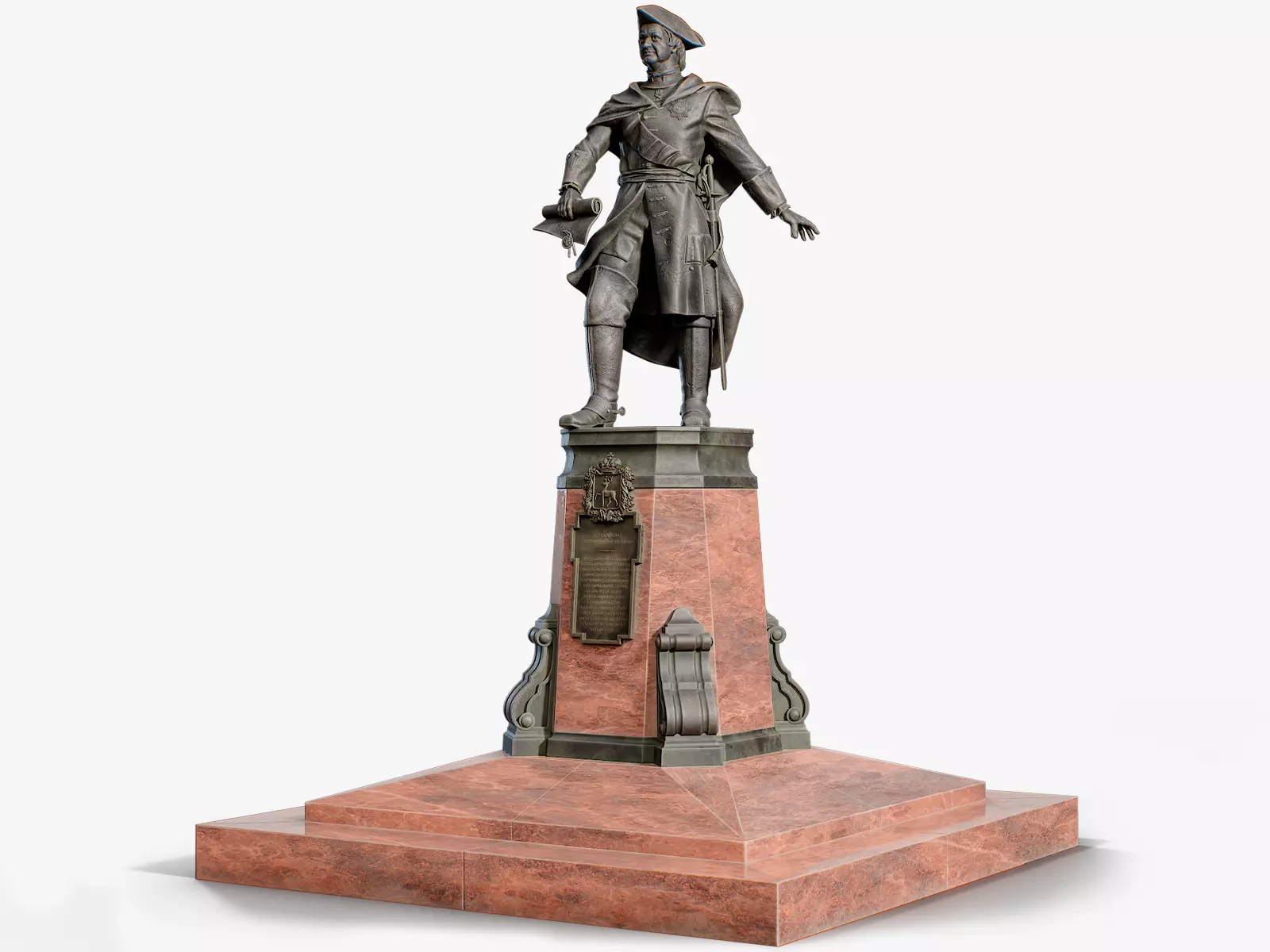 Monument to Peter the Great Low-poly 3D model