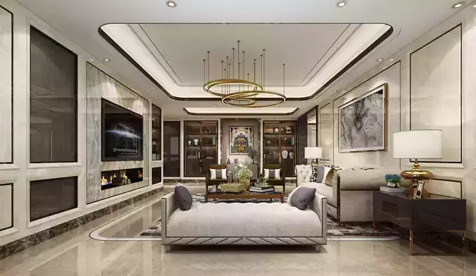 Luxury living room interior