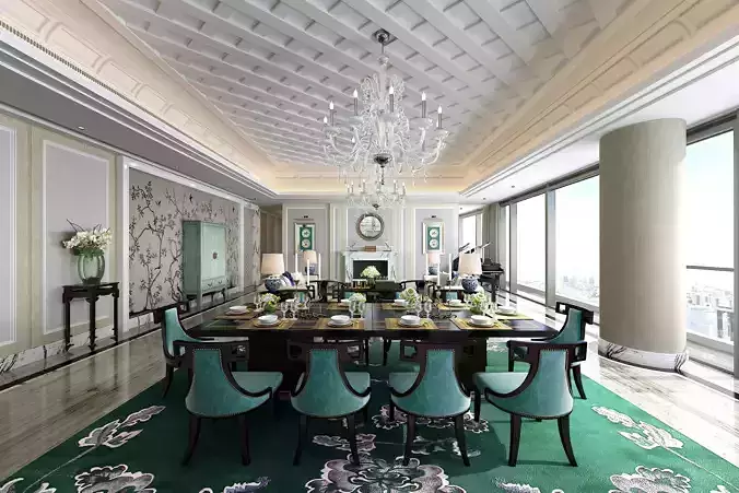 Luxury living room interior