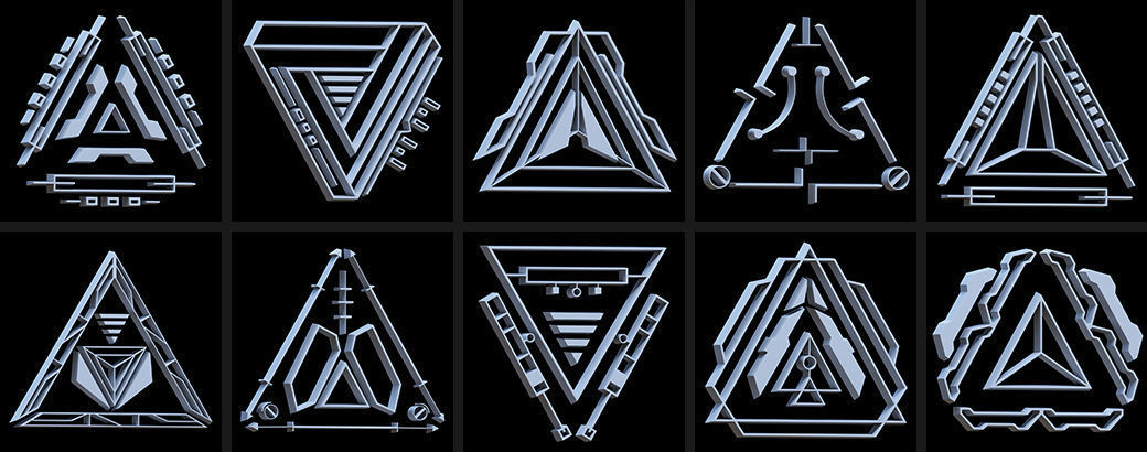 150 Sci-fi Hologram Base Mesh Pack 3D model_16