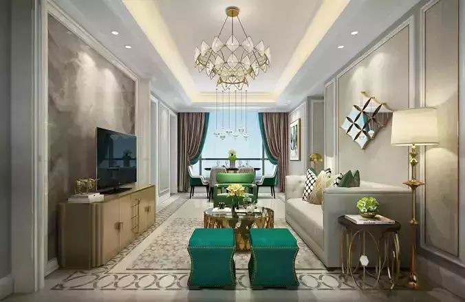 Luxury living room interior