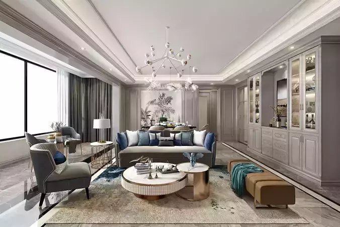 Luxury living room interior