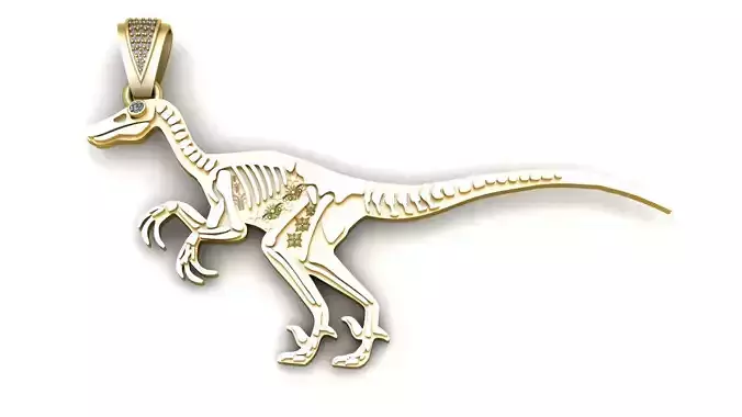 DRAGON ANIMAL DIAMOND PENDANT 3D PRINTABLE MODEL 