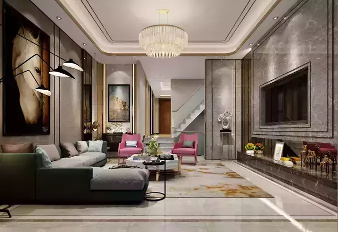 Luxury living room interior