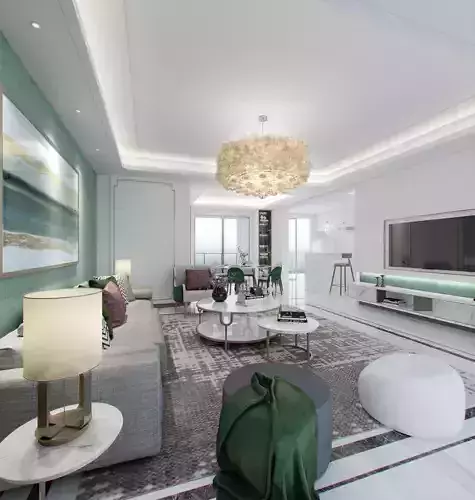Luxury living room interior