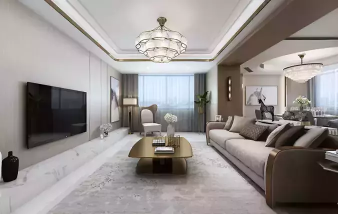 Luxury living room interior