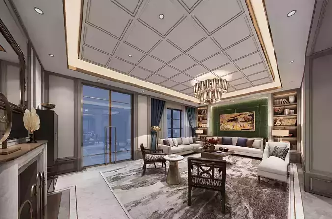 Luxury living room interior
