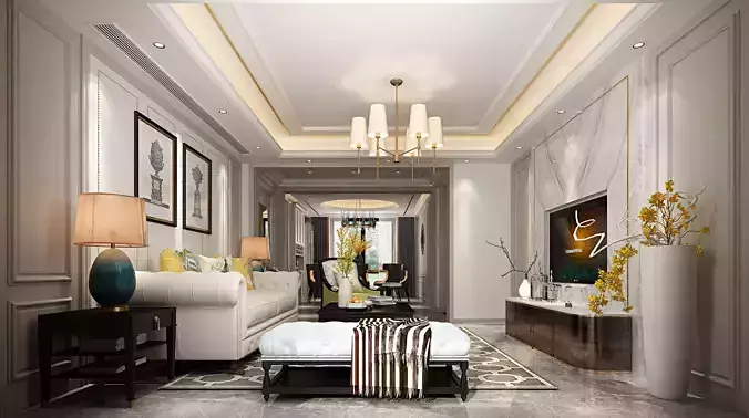 Luxury living room interior