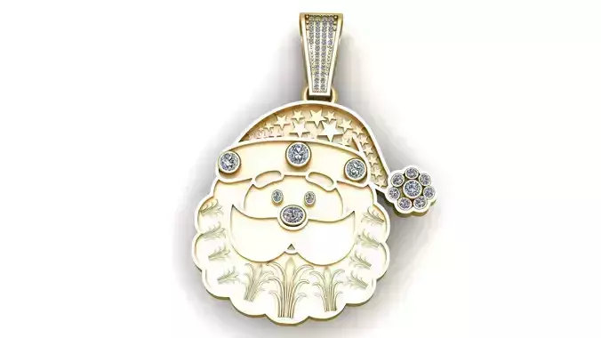 SANTA CLUS FACE PENDANT 3D PRINTABLE MODEL 
