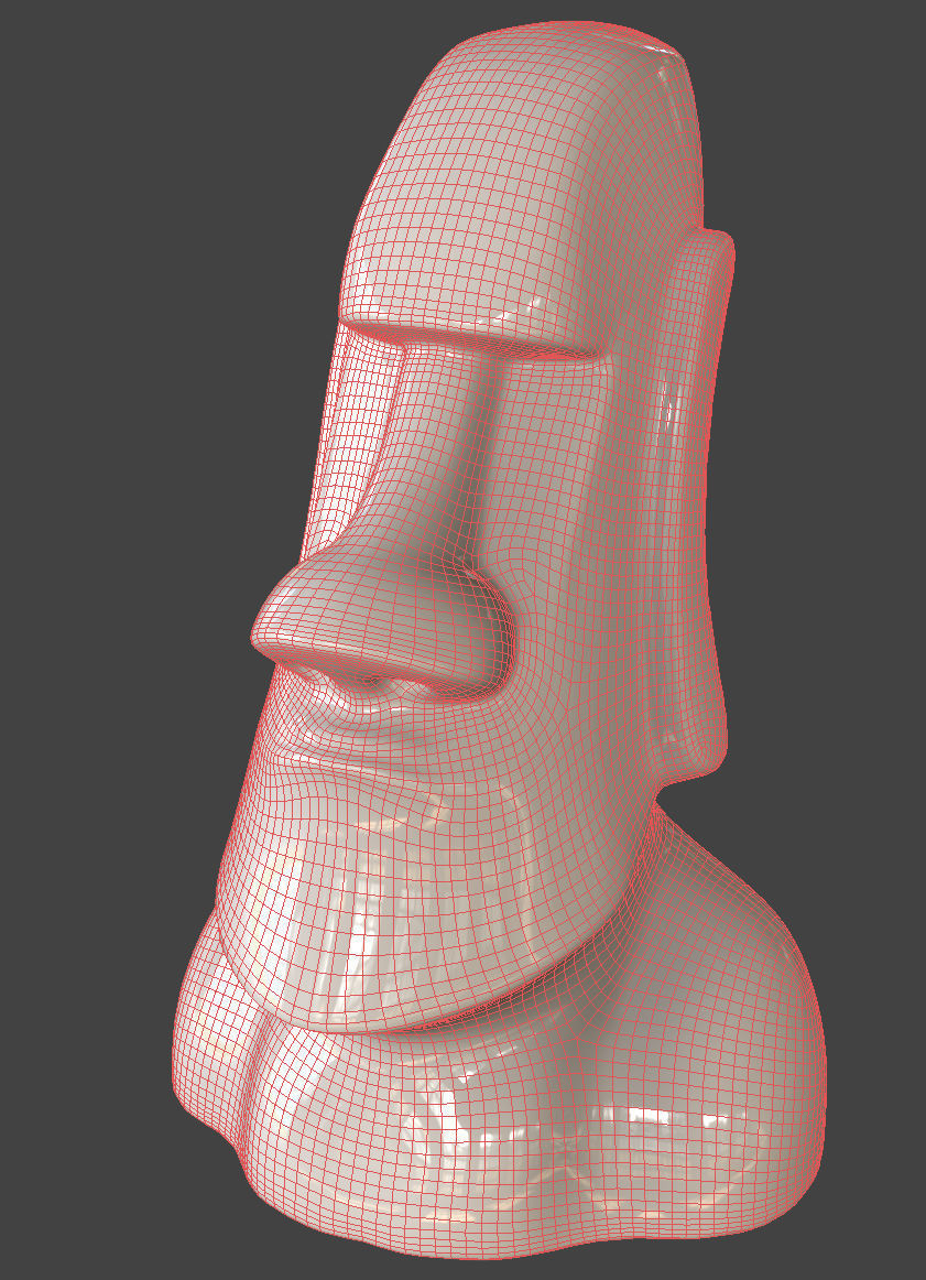 Stone head sculpture 3D model_10
