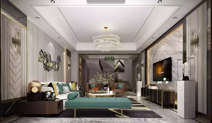 Luxury living room interior