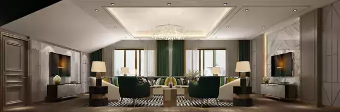 Luxury living room interior