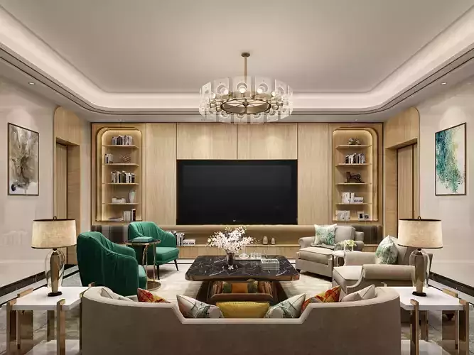 Luxury living room interior