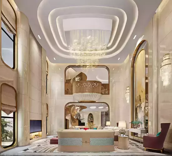 Luxury living room interior