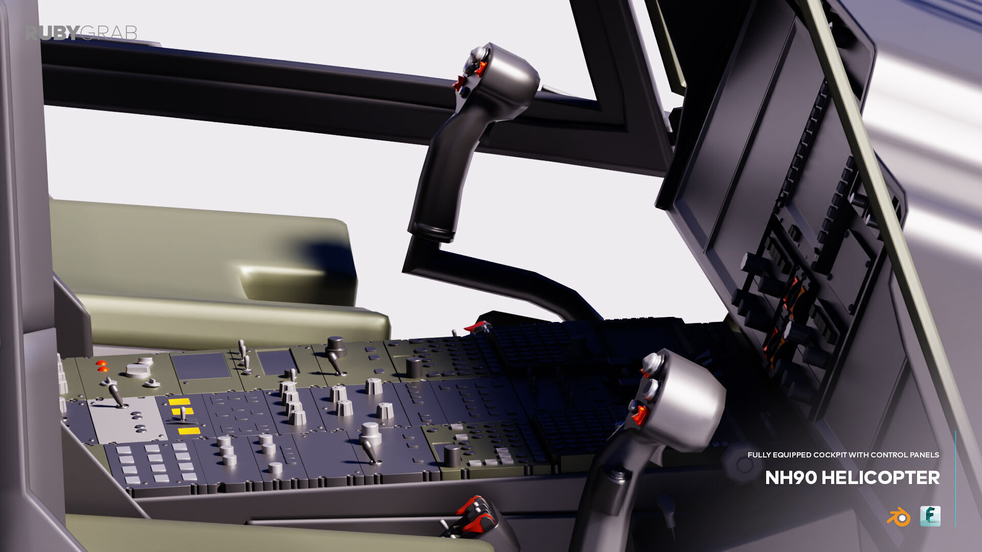 NH90 Tactical Helicopter 3D model_6