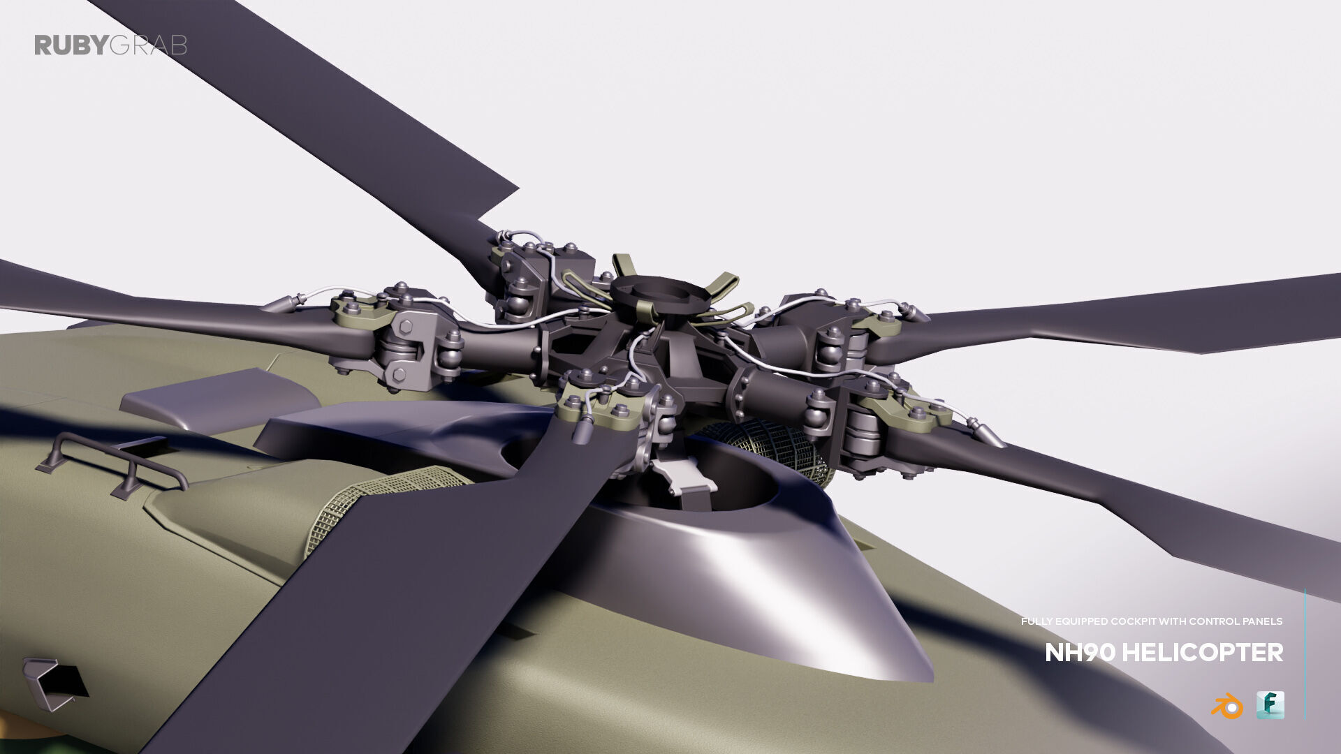 NH90 Tactical Helicopter 3D model_5