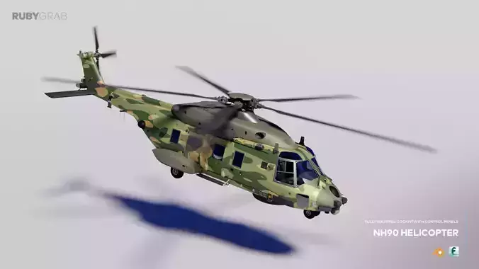 NH90 Tactical Helicopter 3D model
