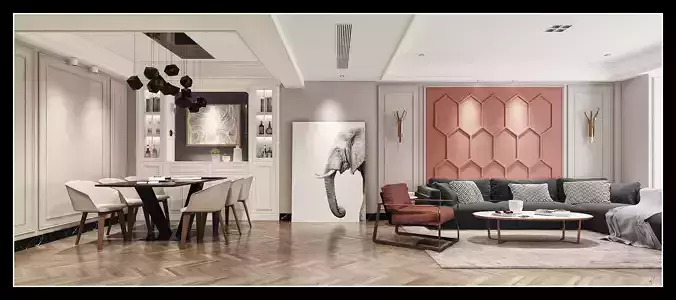 Luxury living room interior