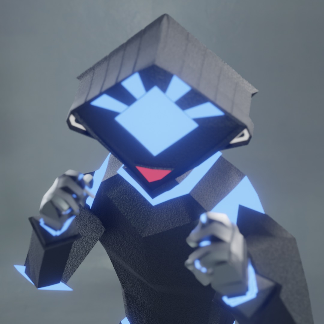 Futuristic Sci-Fi Robot Alien  Low Poly with PBR Textures Low-poly 3D model_2