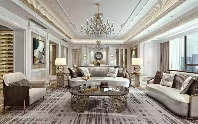 Luxury living room interior