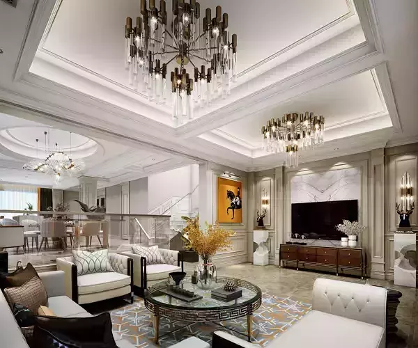 Luxury living room interior